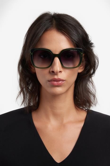 Occhiali da sole Marc Jacobs 727/S 206917 (1ED GB) colore green forma quadrato lenti grey azure