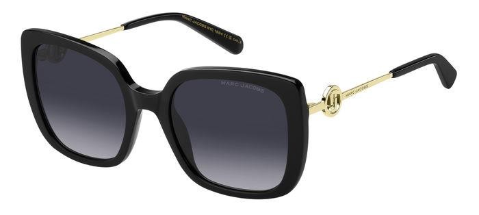 Occhiali da sole Marc Jacobs 727/S 206917 (807 9O) colore black forma quadrato lenti dark grey shaded