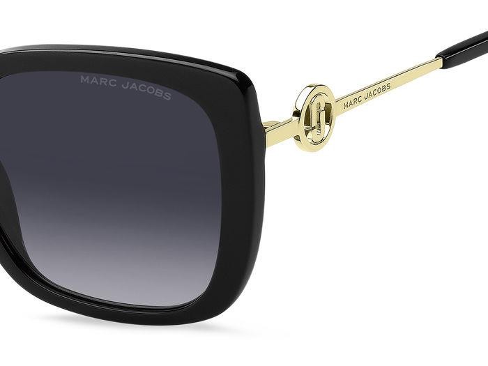 Occhiali da sole Marc Jacobs 727/S 206917 (807 9O) colore black forma quadrato lenti dark grey shaded