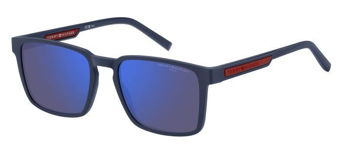 Sunglasses Tommy Hilfiger Th 2088/S 206919 (FLL VI) color matte blue shape square lenses blue multilayer high contrast