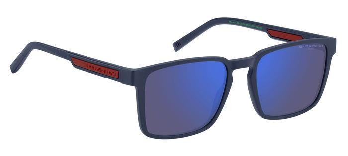 Sunglasses Tommy Hilfiger Th 2088/S 206919 (FLL VI) color matte blue shape square lenses blue multilayer high contrast