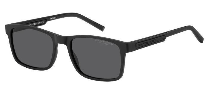 Sonnenbrillen Tommy Hilfiger Th 2089/S 206920 (003 M9) farbe matte black form rechteckig gläser grey polarized