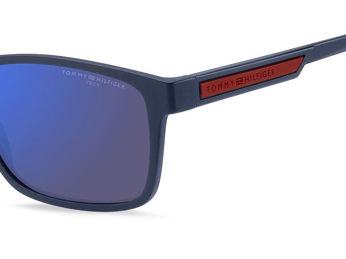 Sonnenbrillen Tommy Hilfiger Th 2089/S 206920 (FLL VI) farbe matte blue form rechteckig gläser blue multilayer high contrast
