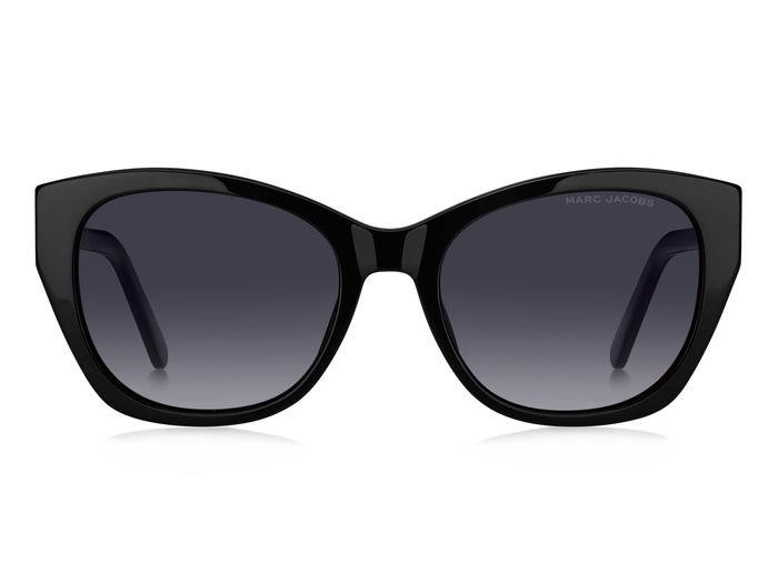Occhiali da sole Marc Jacobs 732/S 206922 (807 9O) colore black forma cat eye lenti dark grey shaded