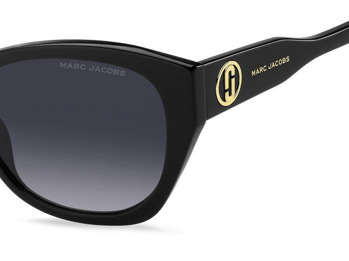 Occhiali da sole Marc Jacobs 732/S 206922 (807 9O) colore black forma cat eye lenti dark grey shaded