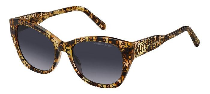 Occhiali da sole Marc Jacobs 732/S 206922 (H7P 9O) colore pattern havana forma cat eye lenti dark grey shaded