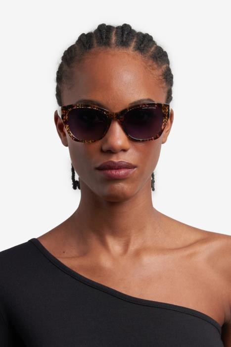 Occhiali da sole Marc Jacobs 732/S 206922 (H7P 9O) colore pattern havana forma cat eye lenti dark grey shaded