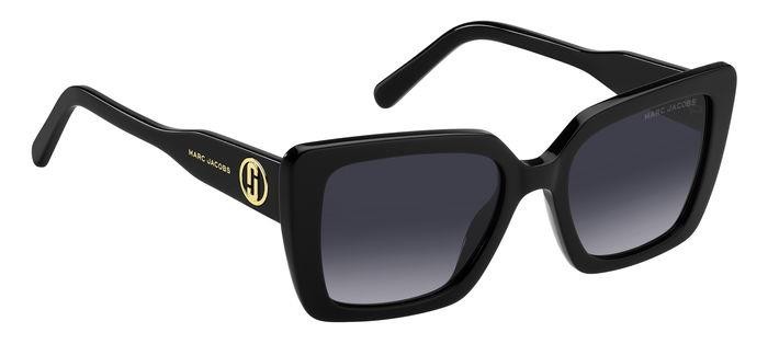 Occhiali da sole Marc Jacobs 733/S 206923 (807 9O) colore black forma quadrato lenti dark grey shaded