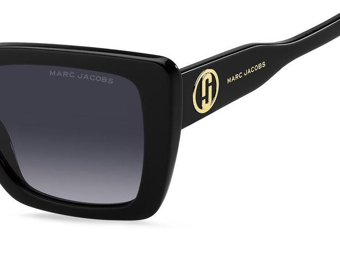 Occhiali da sole Marc Jacobs 733/S 206923 (807 9O) colore black forma quadrato lenti dark grey shaded