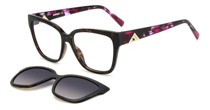 Occhiali da vista Missoni Mis 0179/CS 206928 (086 XW) colore havana forma quadrato lenti violet shaded polarized