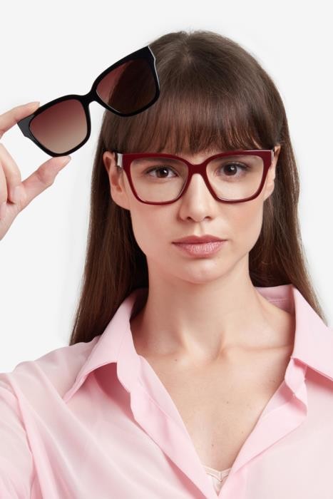 Occhiali da vista Missoni Mis 0179/CS 206928 (LHF LA) colore burgundy forma quadrato lenti brown shaded polarized