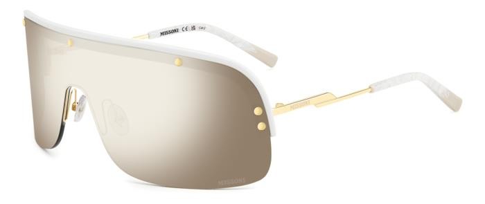 Sonnenbrillen Missoni Mis 0185/S 206930 (VK6 T4) farbe white form maske gläser silver mirror