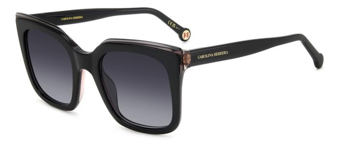 Occhiali da sole Carolina Herrera Her 0249/G 206931 (807 9O) colore black forma rettangolare lenti dark grey shaded