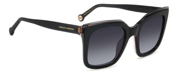 Occhiali da sole Carolina Herrera Her 0249/G 206931 (807 9O) colore black forma rettangolare lenti dark grey shaded