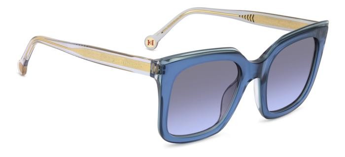 Sonnenbrillen Carolina Herrera Her 0249/G 206931 (XW0 GB) farbe blue grey form rechteckig gläser grey azure