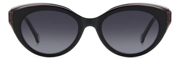 Occhiali da sole Carolina Herrera Her 0250/S 206932 (807 9O) colore black forma cat eye lenti dark grey shaded