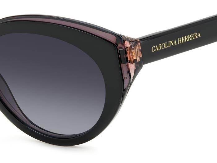 Occhiali da sole Carolina Herrera Her 0250/S 206932 (807 9O) colore black forma cat eye lenti dark grey shaded