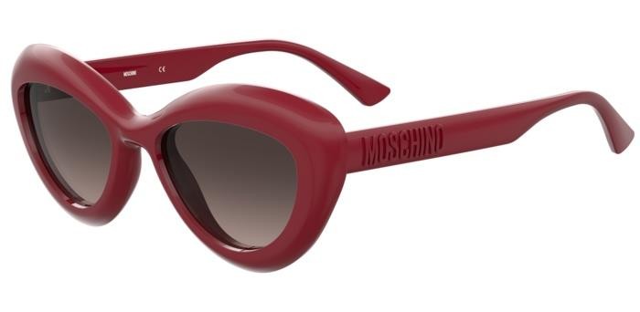 Occhiali da sole Moschino Mos163/S 206934 (C9A HA) colore red forma cat eye lenti brown shaded