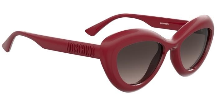 Occhiali da sole Moschino Mos163/S 206934 (C9A HA) colore red forma cat eye lenti brown shaded