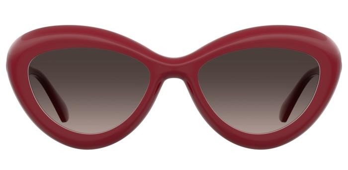Occhiali da sole Moschino Mos163/S 206934 (C9A HA) colore red forma cat eye lenti brown shaded