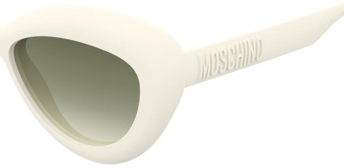 Sonnenbrillen Moschino Mos163/S 206934 (SZJ 9K) farbe ivory form cat-eye gläser green shaded
