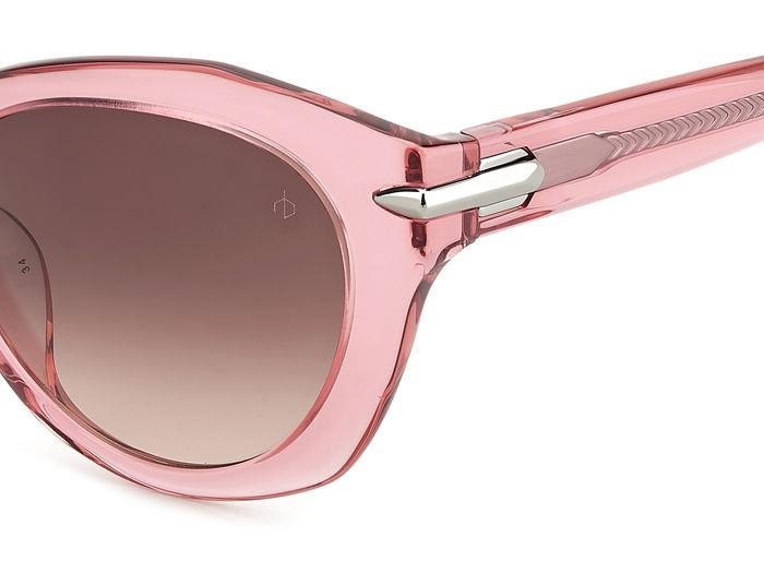 Sonnenbrillen Rag & Bone Rnb1084/S 206943 (35J HA) farbe pink form quadratisch gläser brown shaded