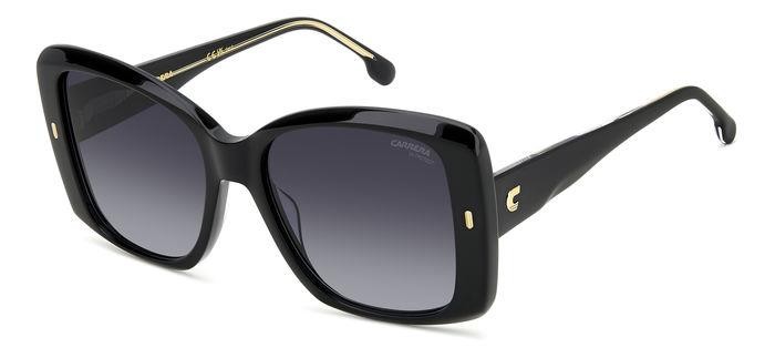 Sonnenbrillen Carrera 3030/S 206946 (807 9O) farbe black form schmetterling gläser dark grey shaded