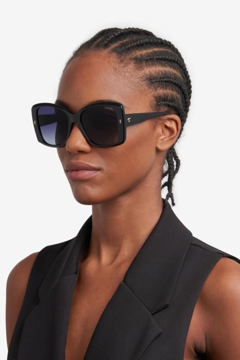 Sonnenbrillen Carrera 3030/S 206946 (807 9O) farbe black form schmetterling gläser dark grey shaded