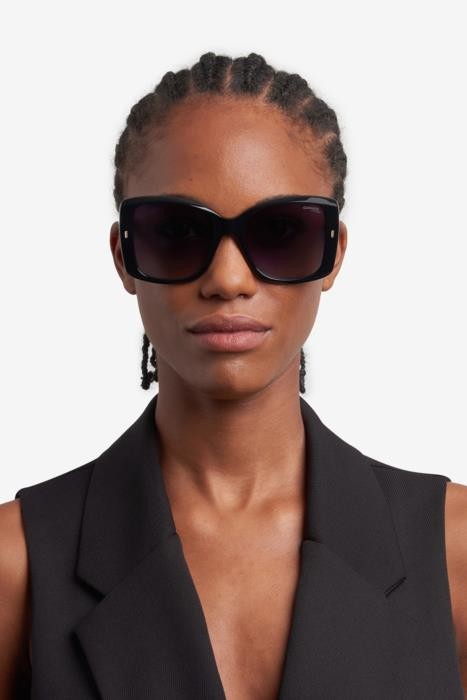 Sonnenbrillen Carrera 3030/S 206946 (807 9O) farbe black form schmetterling gläser dark grey shaded