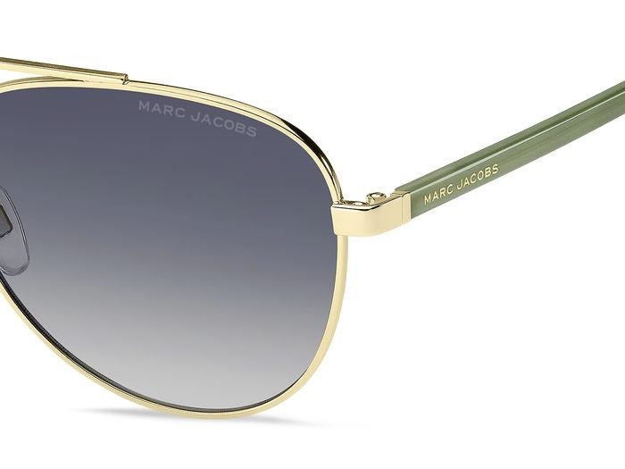 Occhiali da sole Marc Jacobs 760/S 206956 (PEF GB) colore gold green forma aviator lenti grey azure