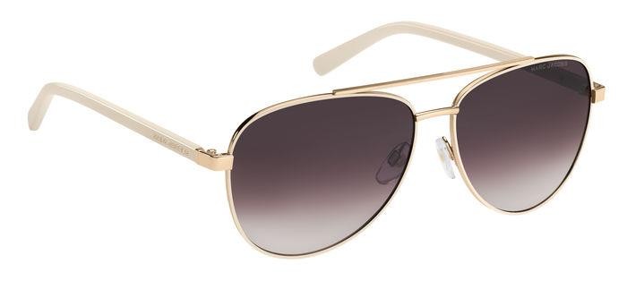 Occhiali da sole Marc Jacobs 760/S 206956 (VVP HA) colore gold ivory forma aviator lenti brown shaded