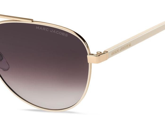 Occhiali da sole Marc Jacobs 760/S 206956 (VVP HA) colore gold ivory forma aviator lenti brown shaded