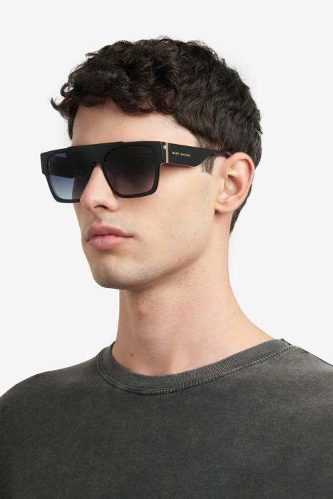 Occhiali da sole Marc Jacobs 757/S 206959 (1EI 9O) colore black pattern grey forma quadrato lenti dark grey shaded