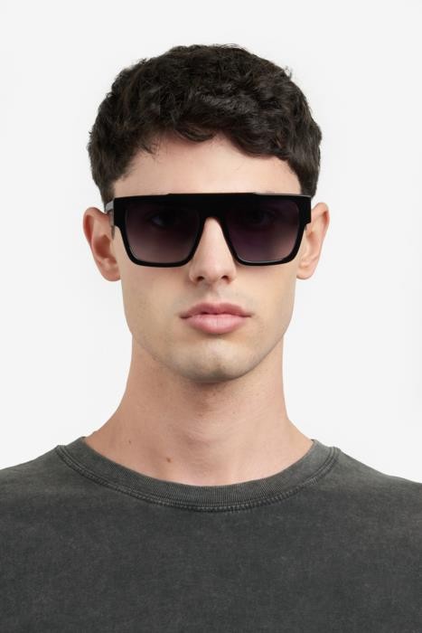 Occhiali da sole Marc Jacobs 757/S 206959 (1EI 9O) colore black pattern grey forma quadrato lenti dark grey shaded