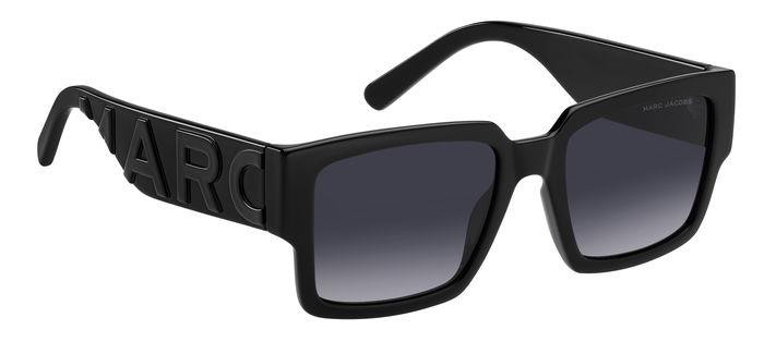 Occhiali da sole Marc Jacobs 739/S 206962 (08A 9O) colore black grey forma quadrato lenti dark grey shaded