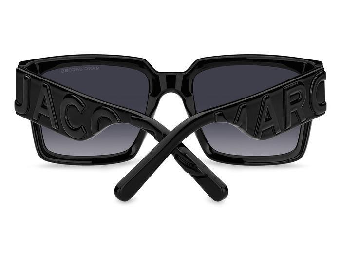 Occhiali da sole Marc Jacobs 739/S 206962 (08A 9O) colore black grey forma quadrato lenti dark grey shaded