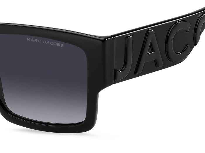 Occhiali da sole Marc Jacobs 739/S 206962 (08A 9O) colore black grey forma quadrato lenti dark grey shaded