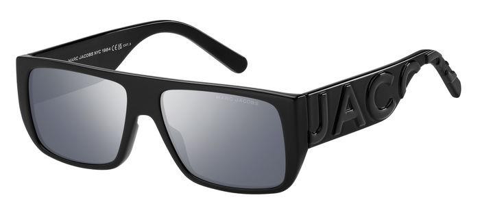Sonnenbrillen Marc Jacobs Logo 096/S 206963 (08A T4) farbe black grey form quadratisch gläser silver mirror