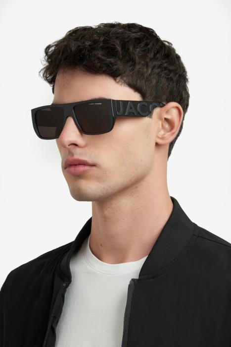 Sonnenbrillen Marc Jacobs Logo 096/S 206963 (08A T4) farbe black grey form quadratisch gläser silver mirror