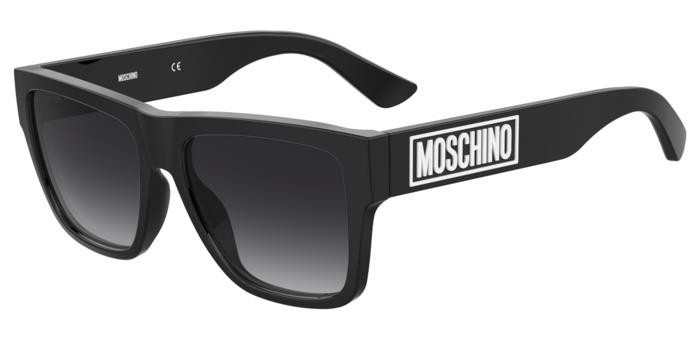 Occhiali da sole Moschino Mos167/S 206966 (807 9O) colore black forma quadrato lenti dark grey shaded