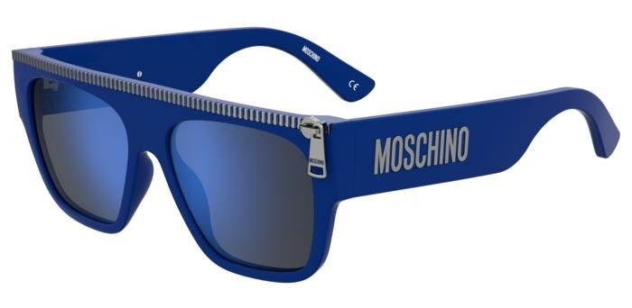 Sonnenbrillen Moschino Mos165/S 206971 (PJP XT) farbe blue form quadratisch gläser blu sky mirror
