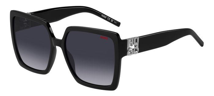 Sunglasses Hugo Hg 1285/S 206977 (807 9O) color black shape square lenses dark grey shaded