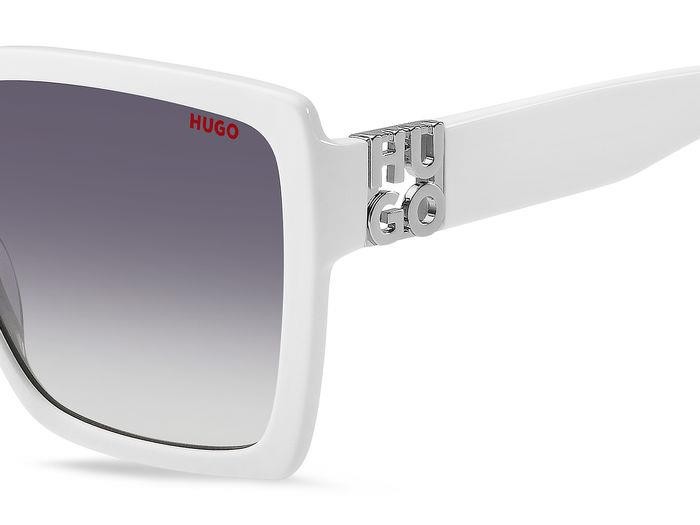 Sunglasses Hugo Hg 1285/S 206977 (VK6 9O) color white shape square lenses dark grey shaded