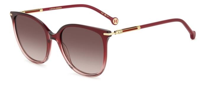 Occhiali da sole Carolina Herrera Her 0229/S 206979 (2OO HA) colore shaded red forma rettangolare lenti brown shaded