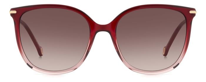Occhiali da sole Carolina Herrera Her 0229/S 206979 (2OO HA) colore shaded red forma rettangolare lenti brown shaded