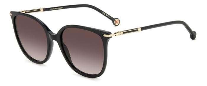 Sunglasses Carolina Herrera Her 0229/S 206979 (807 HA) color black shape rectangle lenses brown shaded