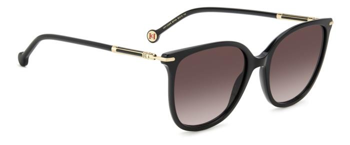 Sunglasses Carolina Herrera Her 0229/S 206979 (807 HA) color black shape rectangle lenses brown shaded