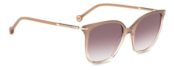 Occhiali da sole Carolina Herrera Her 0229/S 206979 (FWM 3X) colore nude forma rettangolare lenti pink doubleshade