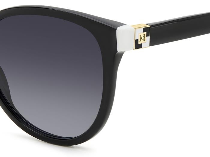 Occhiali da sole Carolina Herrera Her 0237/S 206981 (80S 9O) colore black white forma cat eye lenti dark grey shaded