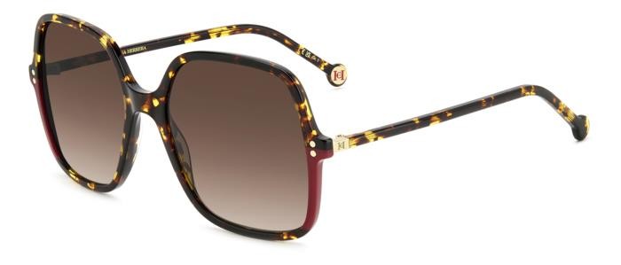 Sonnenbrillen Carolina Herrera Her 0244/S 206982 (O63 HA) farbe havana red form quadratisch gläser brown shaded